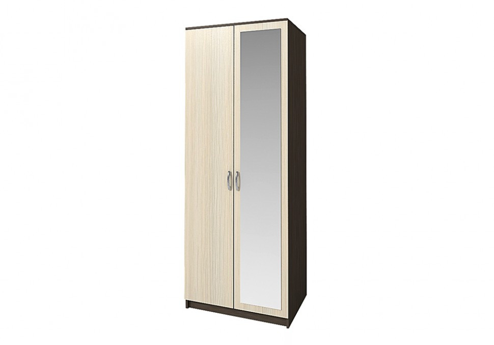 Шкаф Рига 2-х Створчатый ШК-20 с Зеркальной Дверью/Разные Цвета (Ш-800 х В-2120 х Г-520 мм)